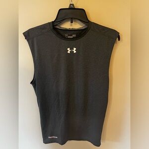 Under Armour Men's Compression Gray Sleeveless Shirt